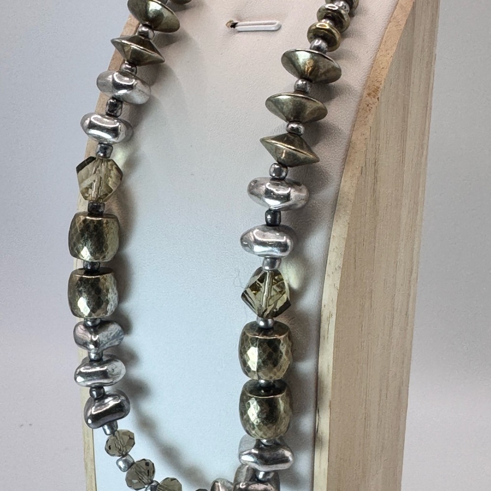 Silver and Gold Beaded Necklace